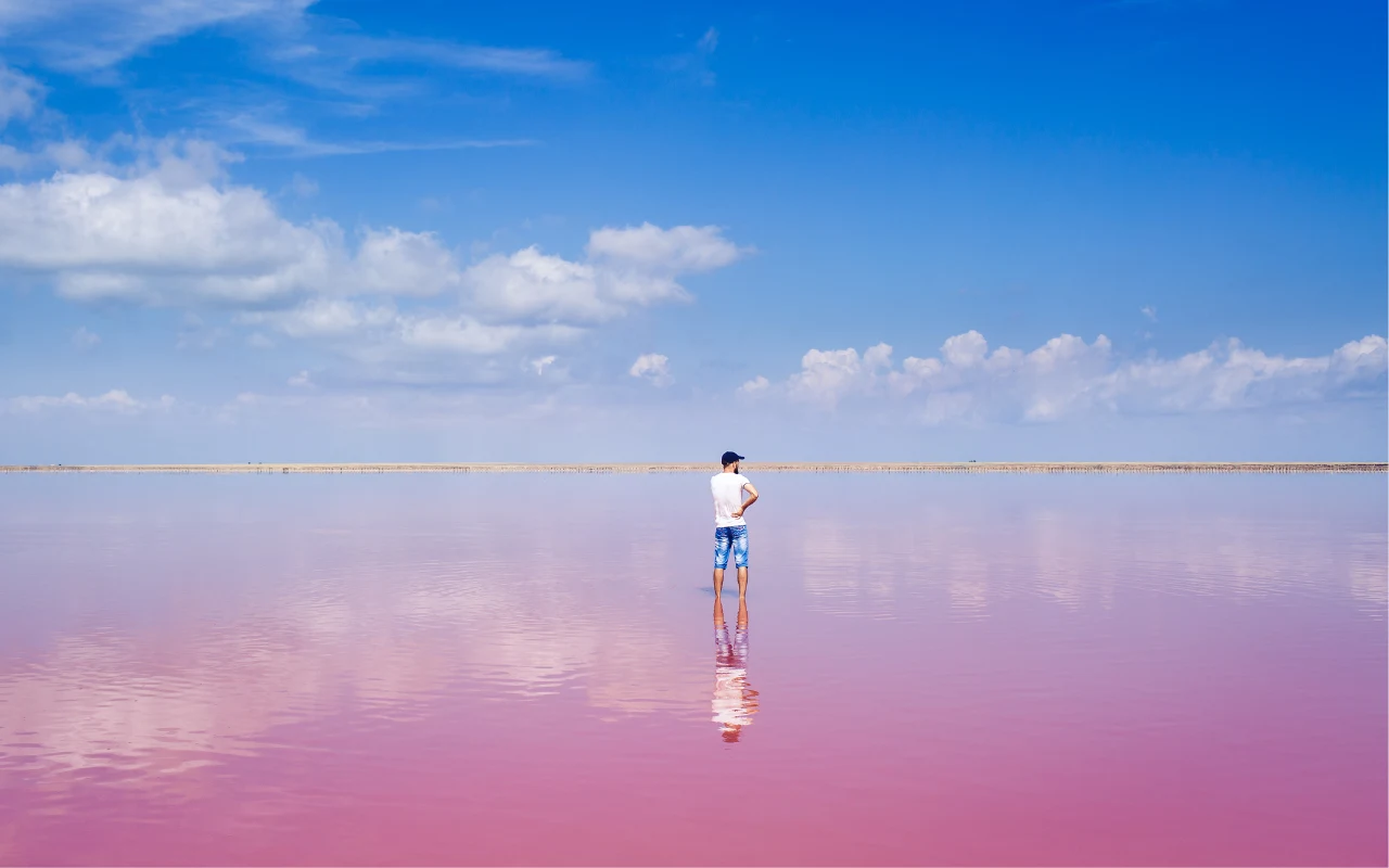 Meksyk - różowa laguna