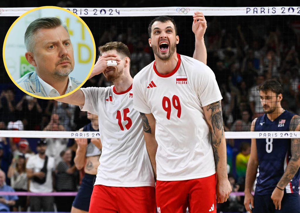 Norbert Huber (pierwszy z prawej) zareagował na słowa Krzysztofa Ignaczaka (w kółeczku)
