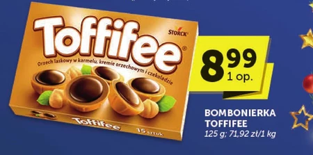 Toffifee Orzech laskowy w karmelu kremie orzechowym i czekoladzie 125 g (15 sztuk)