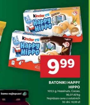 Batoniki Happy Hippo niska cena