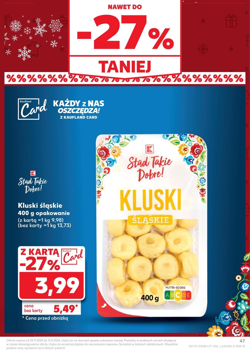 Gazetka: Odlotowe zakupy przedświąteczne! - Kaufland - strona 47