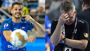 Lovro Mihić (z lewej) miał w czwartek powody do radości. Słynny trener Gudmundur Gudmudsson - przeciwnie
