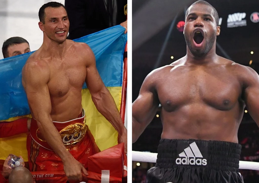Władimir Kliczko na zdjęciu z 2015 roku, gdy toczył jedną ze swoich ostatnich walki, z Bryantem Jenningsem. Z prawej Daniel Dubois Władimir Kliczko na zdjęciu z 2015 roku, gdy toczył jedną ze swoich ostatnich walki, z Bryantem Jenningsem. Z prawej Daniel Dubois