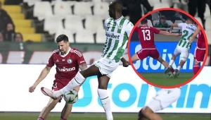 Paweł Wszołek w meczu z Omonią - zdj. w kółku: screen z X/Polsat Sport