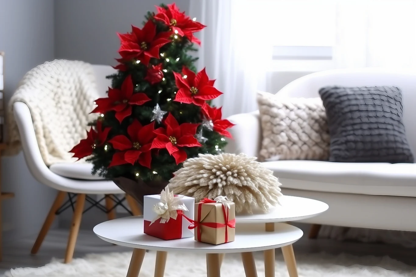 Z gwiazd betlejemskich możemy stworzyć miniaturowe drzewko świąteczne. Z gwiazd betlejemskich możemy stworzyć miniaturowe drzewko świąteczne.