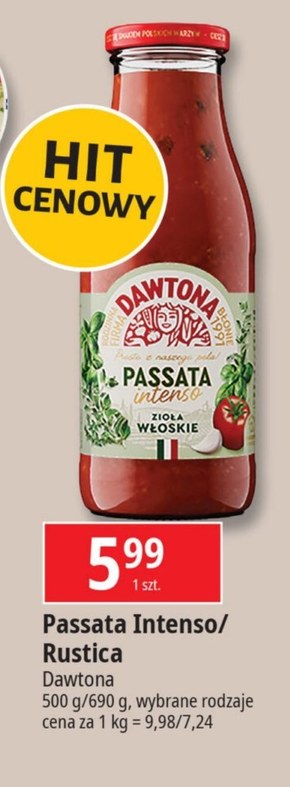 Dawtona Passata Intenso zioła włoskie 500 g niska cena