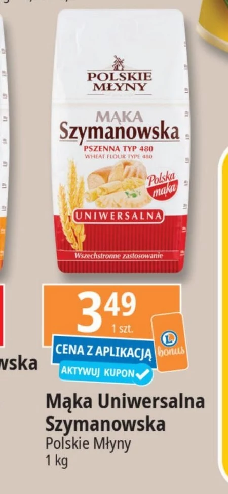 Polskie Młyny Mąka Szymanowska Chlebowa pszenna typ 750 1 kg