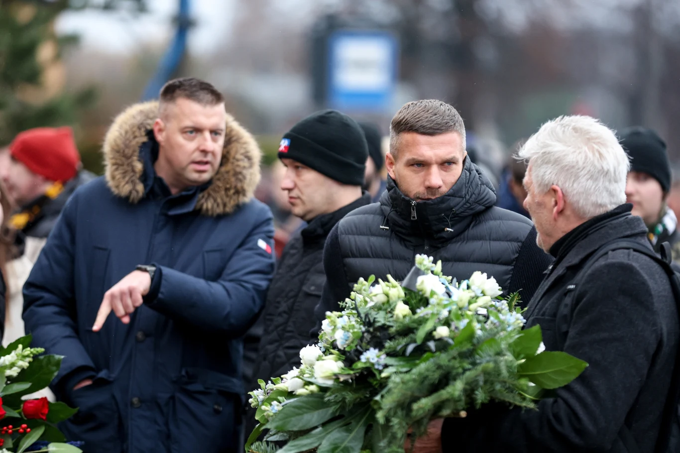 Lukas Podolski na pogrzebie Jana Furtoka Lukas Podolski na pogrzebie Jana Furtoka