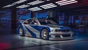 BMW M3 GTR z kultowej odsłony serii Need for Speed - Most Wanted (2005 rok) w swojej rzeczywistej wersji