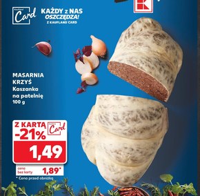 Kaszanka Masarnia Krzyś niska cena