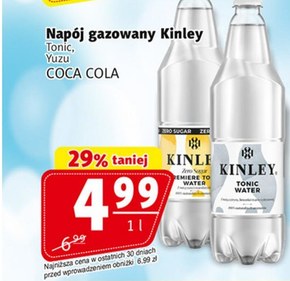 Kinley Yuzu Tonic Water Napój gazowany 1 l niska cena