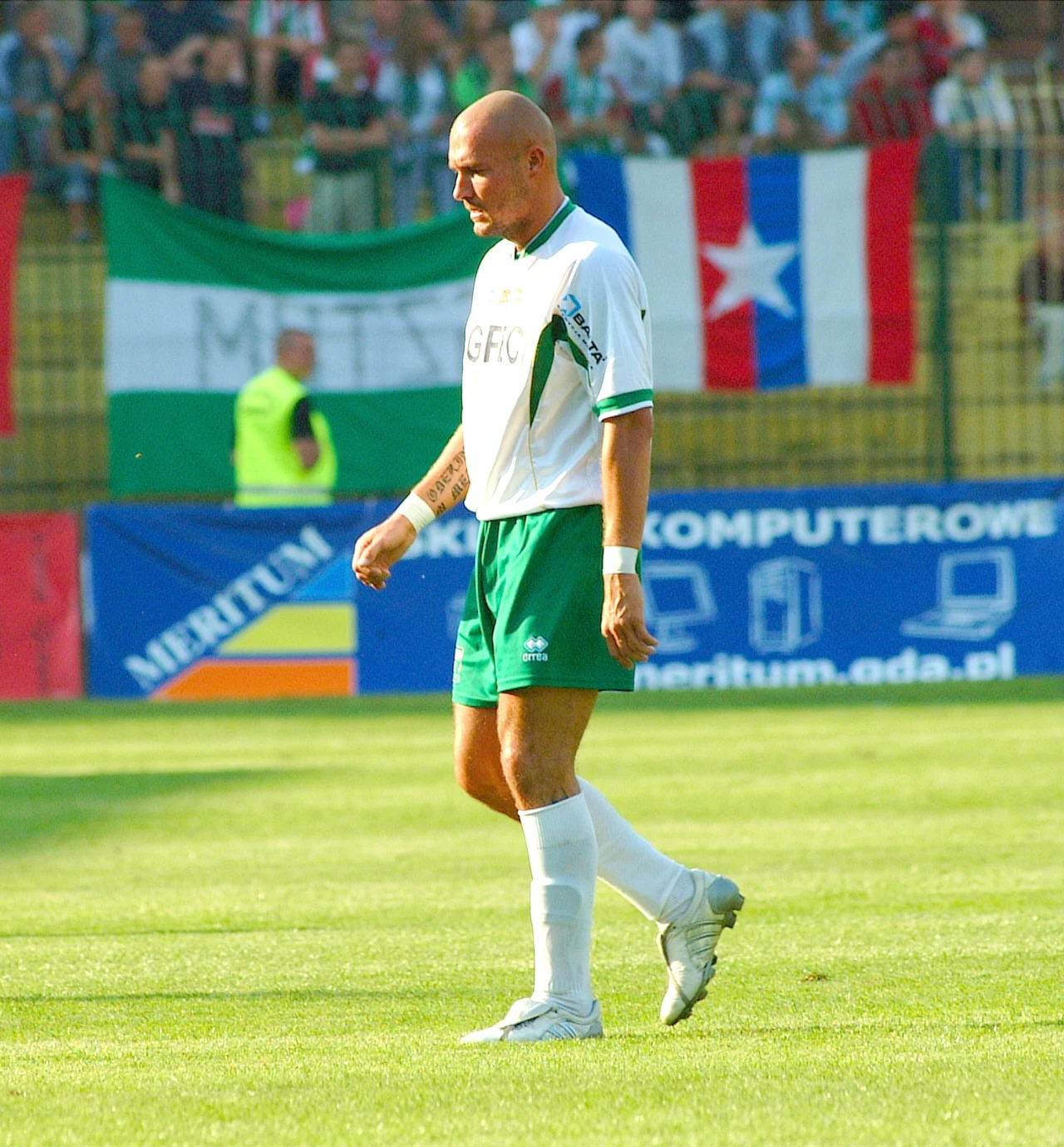 Paweł Pęczak tuż po otrzymaniu czerwonej kartki w meczu Lechii Gdańsk z Ruchem Chorzów