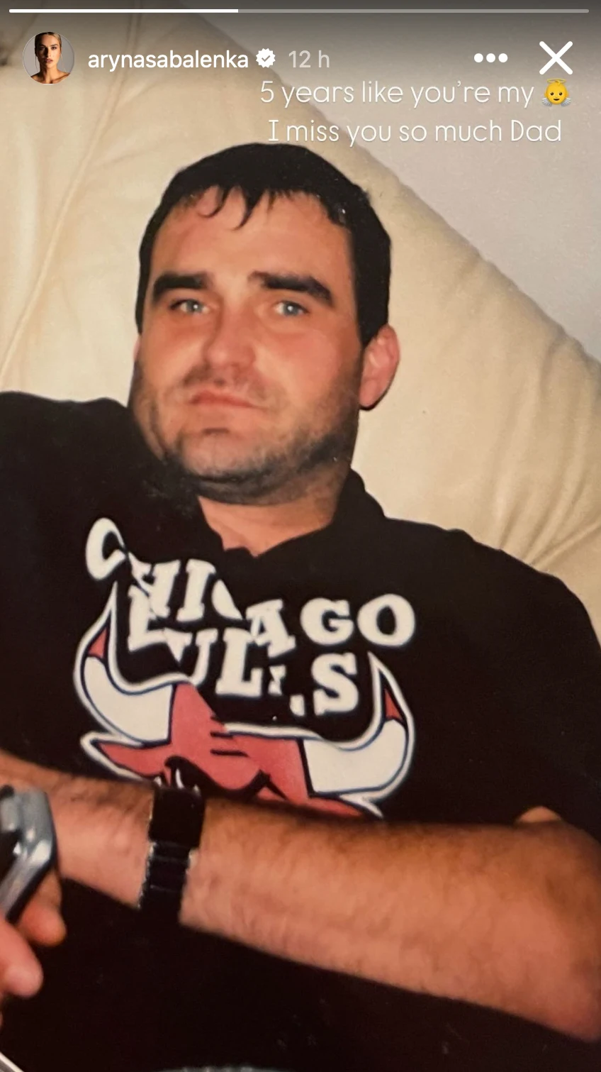 Aryna Sabalenka wspomina zmarłego ojca