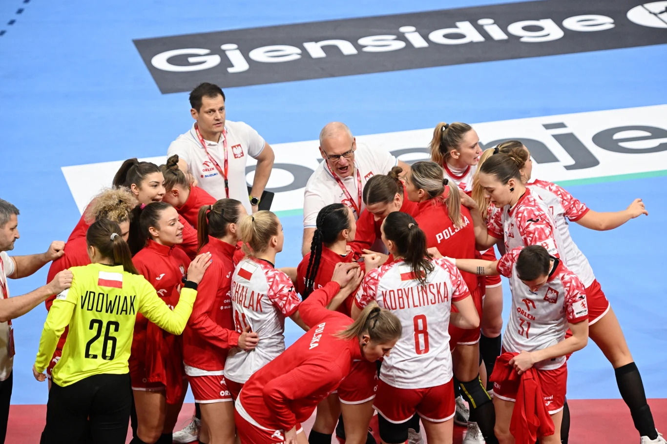 Reprezentacja Polski podczas meczu z Portugalią