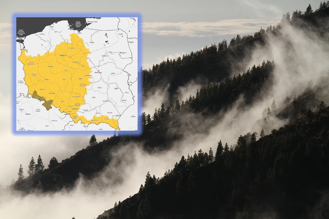 Prognoza pogody. Pół kraju w żółtych alertach Prognoza pogody. Pół kraju w żółtych alertach