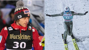 Skoki narciarskie. Na zdjęciu Dawid Kubacki oraz Kamil Stoch