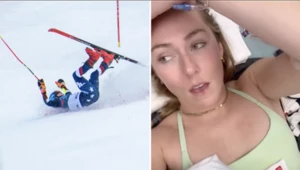 Mikaela Shiffrin zaliczyła potwornie wyglądający upadek w 2. przejeździe slalomu giganta