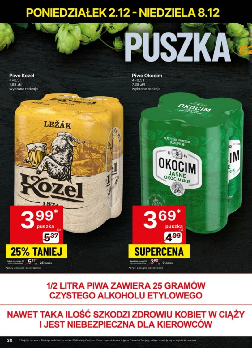 Gazetka: Świąteczne smaki w promocji - Delikatesy Centrum - strona 30