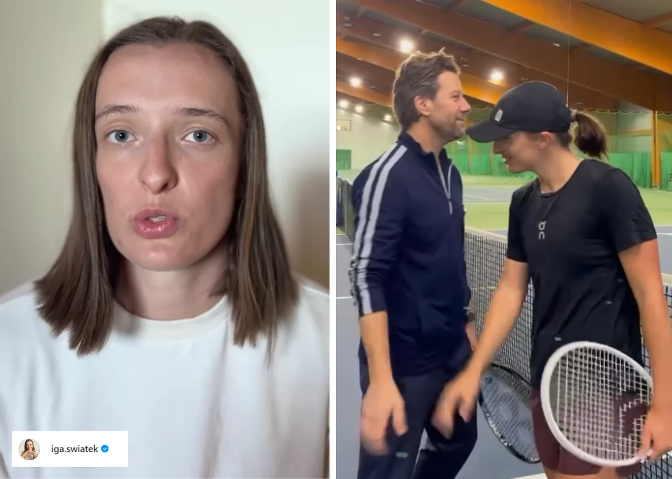Tenis. Na zdjęciu Iga Świątek - obecna wiceliderka rankingu WTA oraz jej trener Wim Fissette Tenis. Na zdjęciu Iga Świątek - obecna wiceliderka rankingu WTA oraz jej trener Wim Fissette