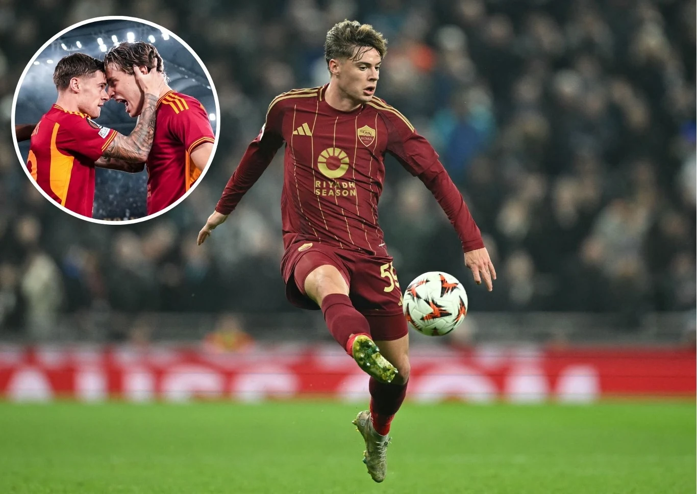 Nicola Zalewski (na małym zdjęciu Polak wraz z Edoardo Bove) Nicola Zalewski (na małym zdjęciu Polak wraz z Edoardo Bove)