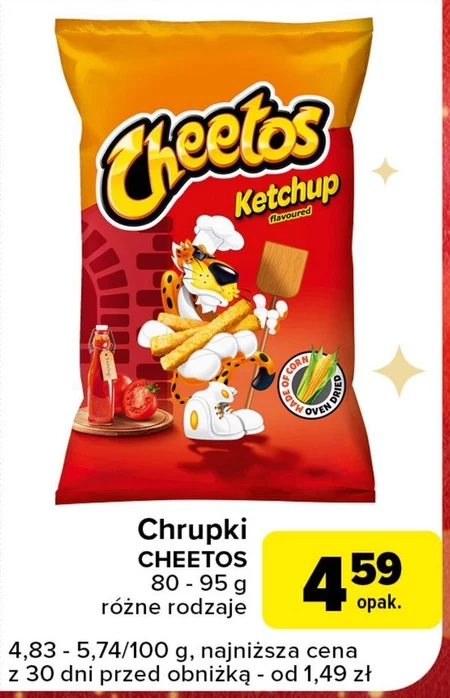 Cheetos Chrupki kukurydziane o smaku ketchupowym 85 g