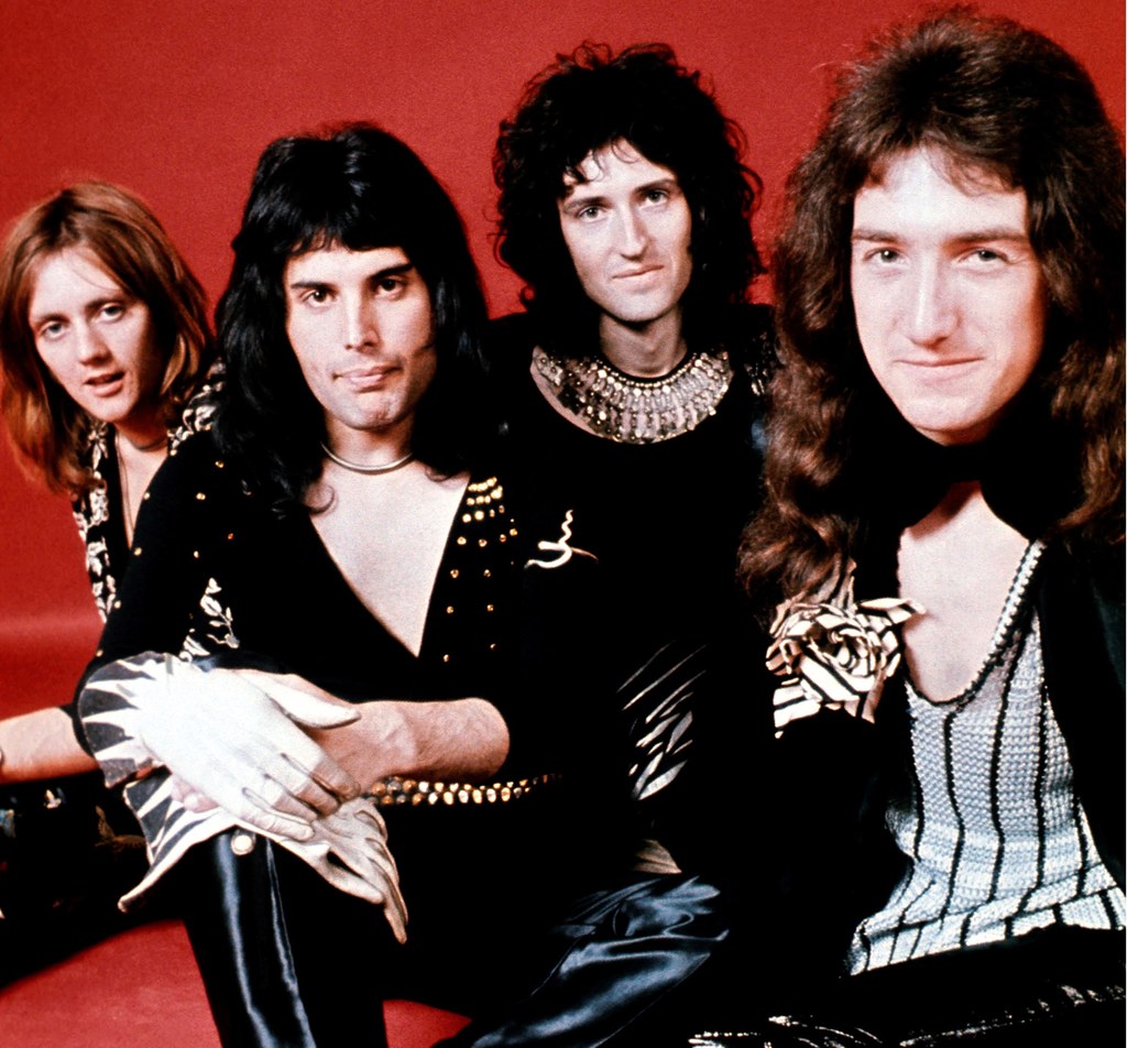 Queen w 1973 r. - od lewej: Roger Taylor, Freddie Mercury, Brian May i John Deacon