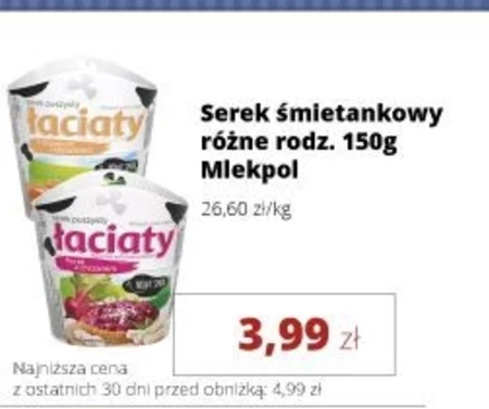 Łaciaty Serek puszysty z łososiem i koperkiem 150 g 
