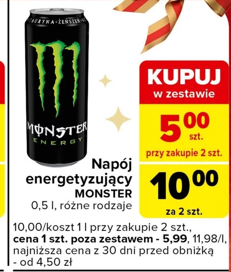 Monster Energy Gazowany napój energetyczny 500 ml