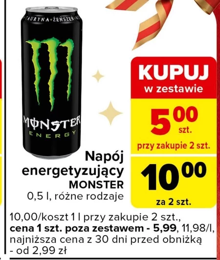 Monster Energy Gazowany napój energetyczny 500 ml