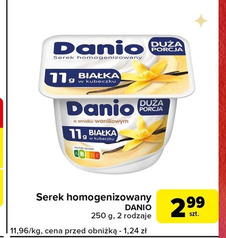 Danio Serek homogenizowany o smaku waniliowym 200 g