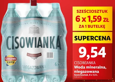 Cisowianka Naturalna woda mineralna niegazowana niskosodowa 1,5 l