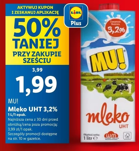 Mu! Mleko UHT 3,2% 1 l