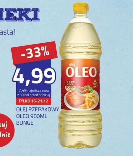 Oleo Olej rzepakowy 0,9 l