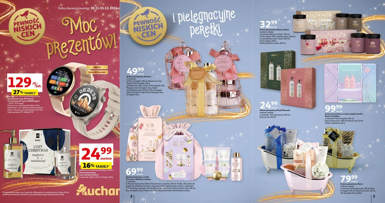 Idealne na prezent! Piękne zestawy świąteczne w Auchan już w sprzedaży!