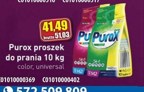 Purox Uniwersalny proszek do prania 10 kg (142 prania) niska cena