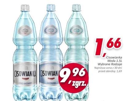Cisowianka Naturalna woda mineralna gazowana niskosodowa 1,5 l