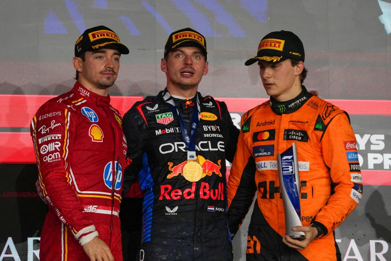 Charles Leclerc, Max Verstappen i Lando Norris staną na końcowym podium sezonu. Jaka będzie kolejność?