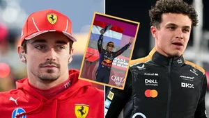 Charles Leclerc, Lando Norris i Max Verstappen (w ramce) staną na końcowym podium sezonu 2024 F1