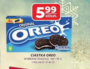 Oreo Original Ciastka kakaowe z nadzieniem o smaku waniliowym 176 g (16 sztuk) niska cena