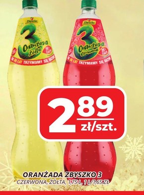 Zbyszko Napój gazowany 3 oranżada czerwona 1,75 l niska cena