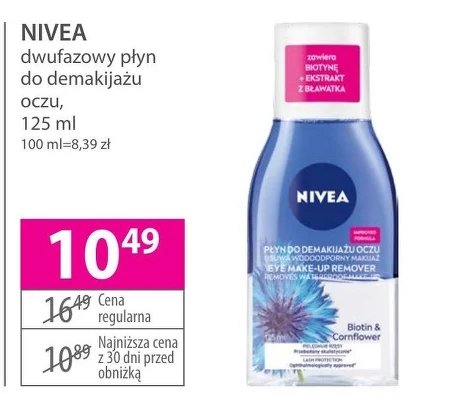 NIVEA Dwufazowy płyn do demakijażu oczu 125 ml