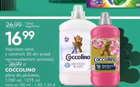 Coccolino Sensitive & Soft Płyn do płukania tkanin koncentrat 1700 ml (68 prań)
