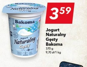 Bakoma Jogurt naturalny gęsty 370 g niska cena