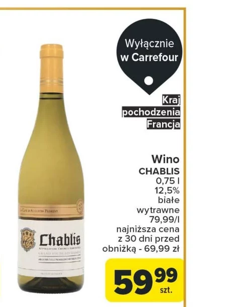 Wino wytrawne Chablis