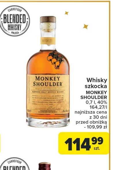 Monkey Shoulder Blended Malt Szkocka whisky 700 ml