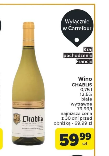 Wino wytrawne Chablis