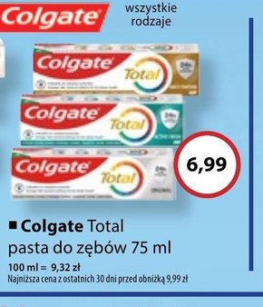 Colgate Total Original Pasta do zębów 75 ml niska cena