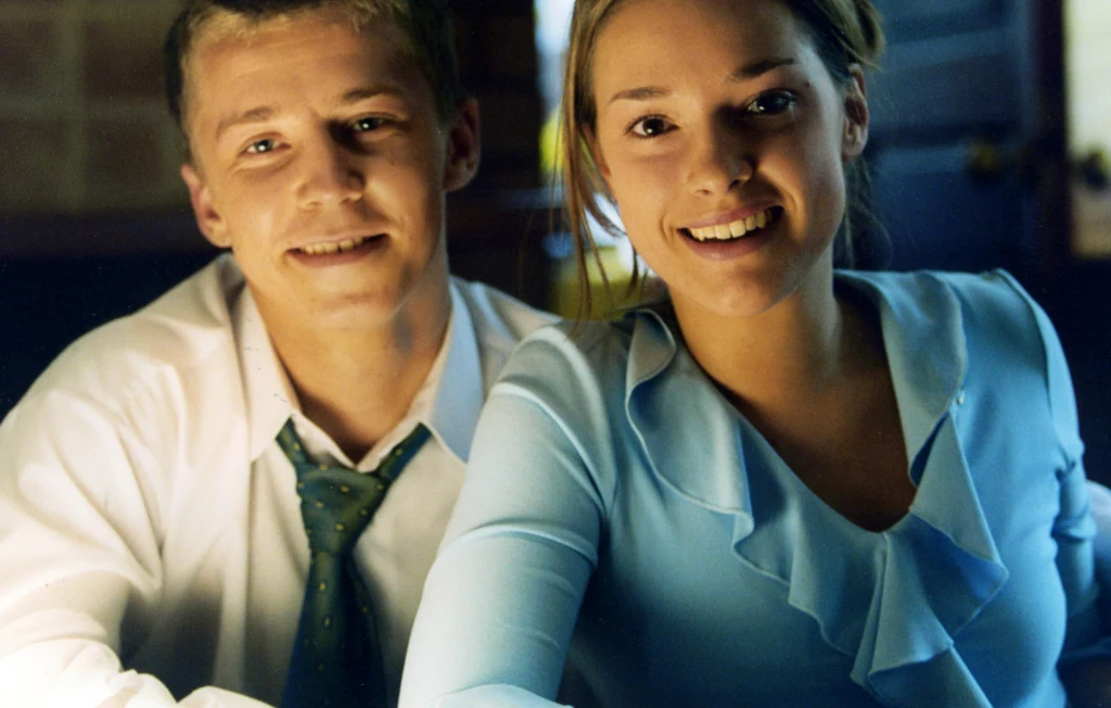 Bartosz Obuchowicz i Alicja Bachleda-Curuś na planie serialu "Na dobre i na złe".