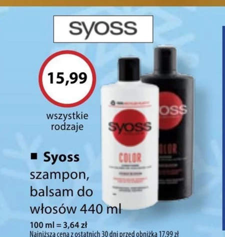 Syoss Intense Color Szampon do włosów farbowanych i rozjaśnianych 440 ml