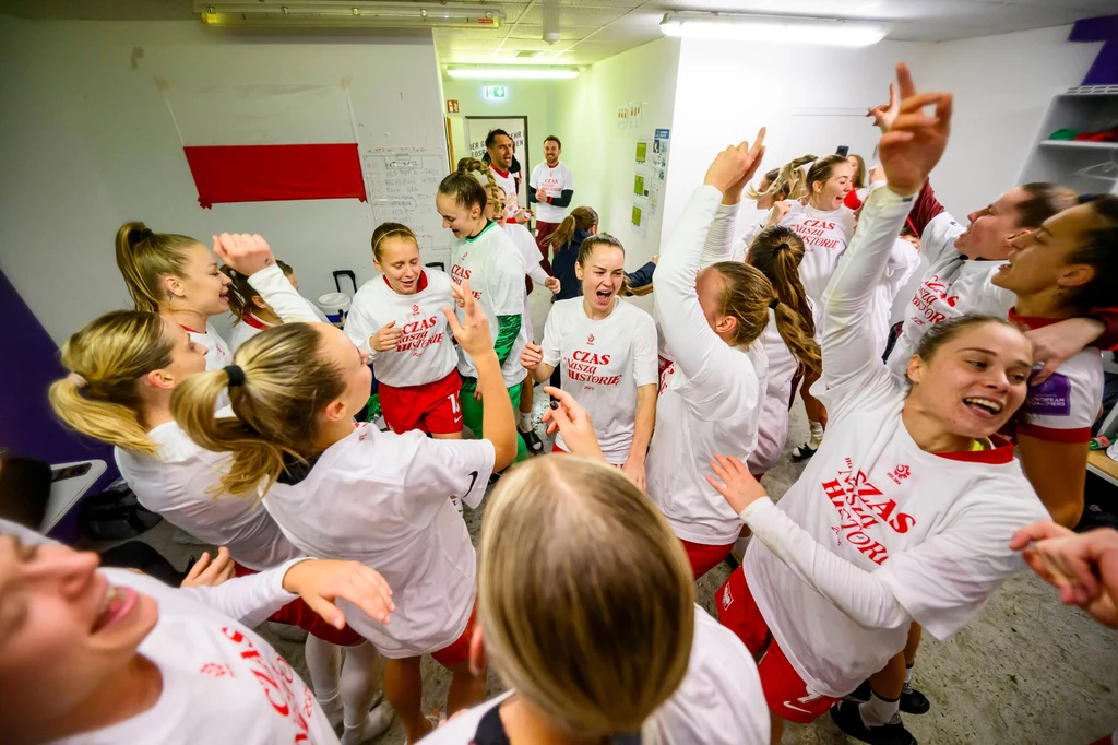 Radość reprezentacji Polski po awansie na Euro Radość reprezentacji Polski po awansie na Euro